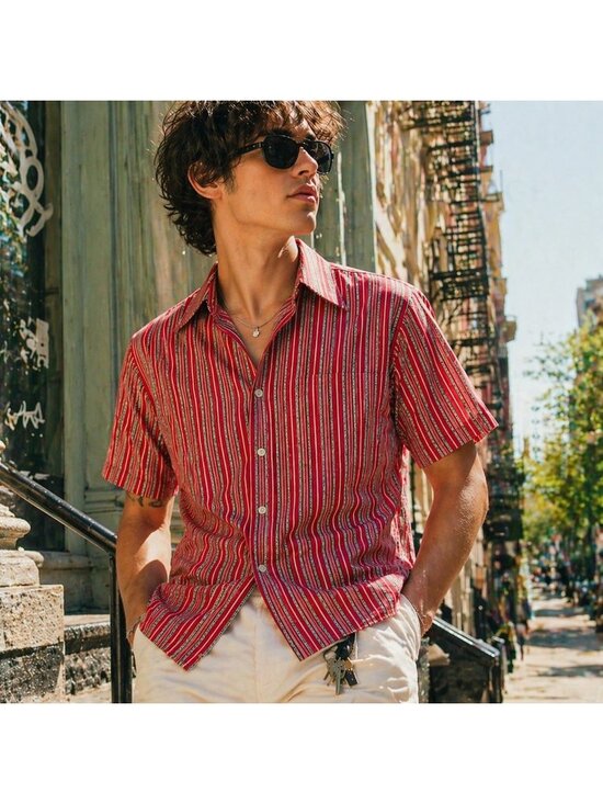 Arrow Collar Other - Vintage 70s Arrow Collar Man Shirt M Short Sleeve Retro Rockabilly Disco